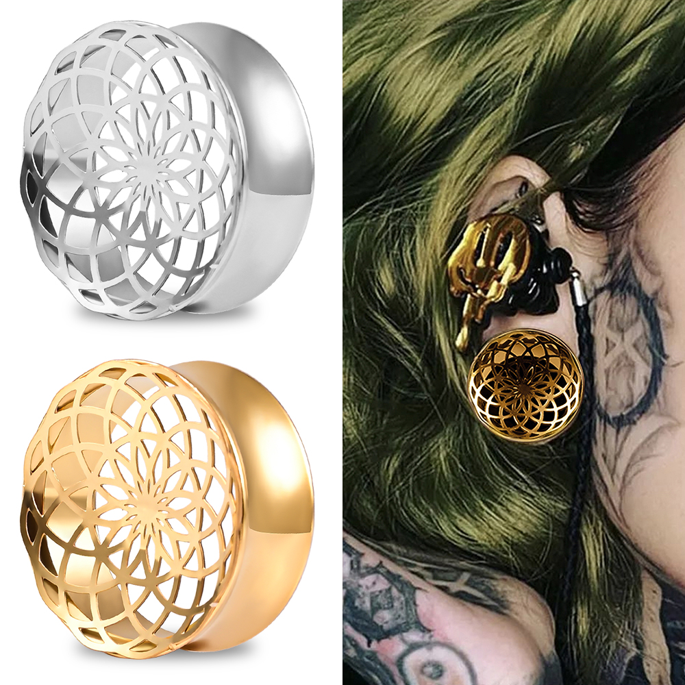Body Jewelry Ear Plugs - Vankula 2PCS 316 Stainless Steel Hypoallergenic