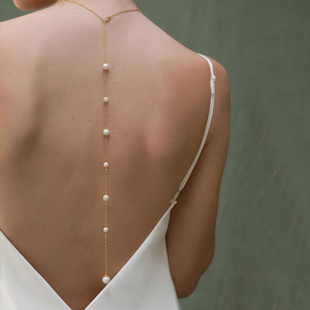 Bohemian Bridal Back Chain Nec - Body Jewelry For Backless Dress のレビューと価格