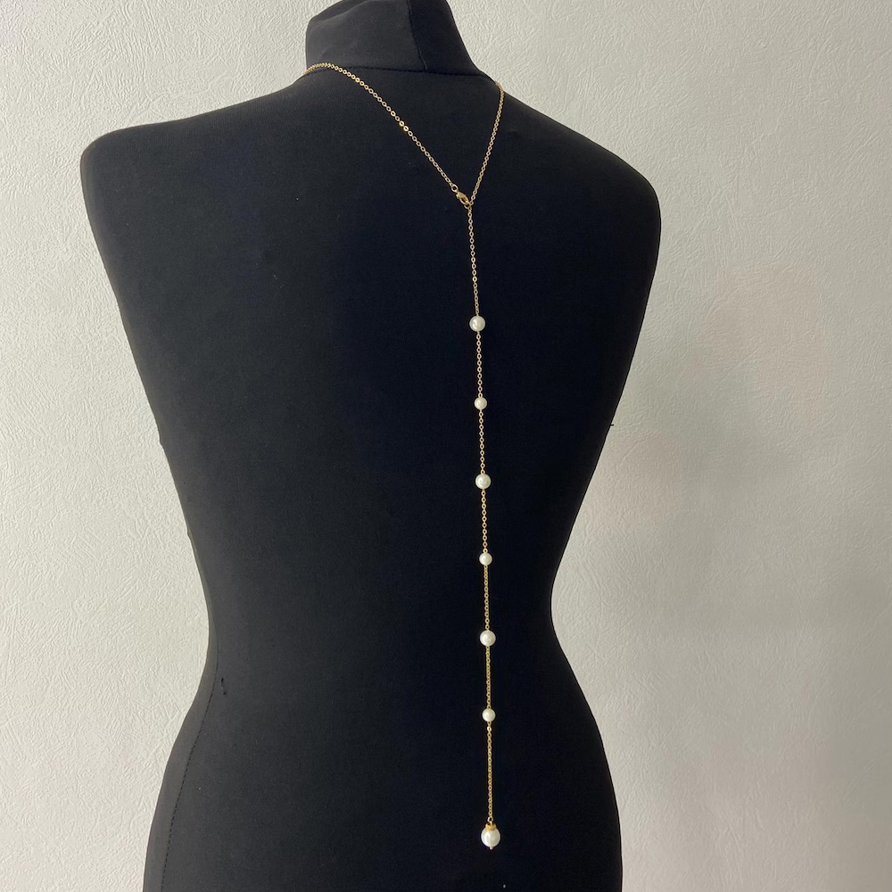 Bohemian Bridal Back Chain Nec - Body Jewelry For Backless Dress のレビューと価格