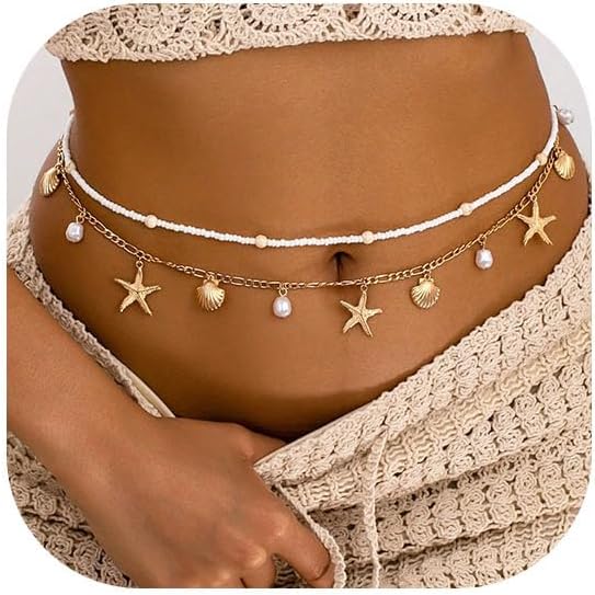 Starfish Waist Chain Women Adj - Body Jewelry Women のレビューと価格