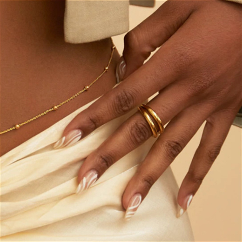 Girls Simple Beaded Belly Chai - Body Jewelry Gold のレビューと価格