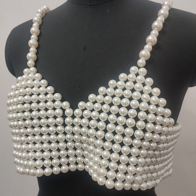 Winter Women's Handmade Pearl  - Body Jewelry Vest のレビューと価格