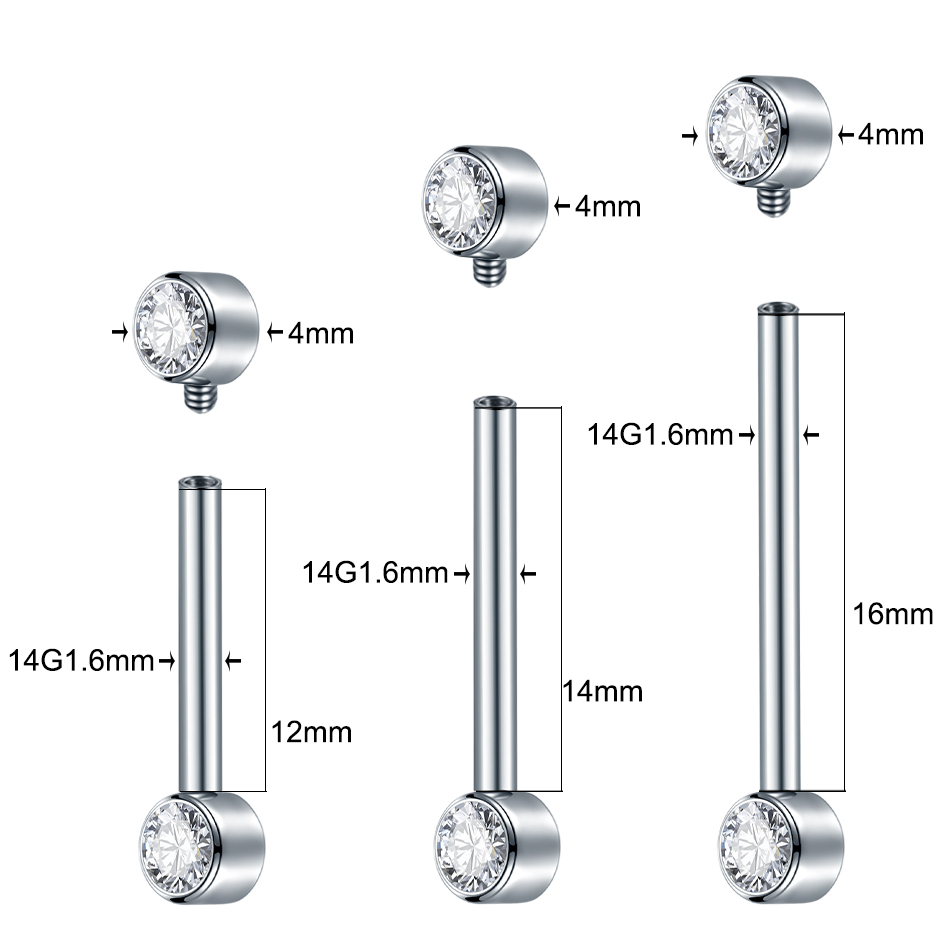 1/5pcs Implant Grade Titanium  - Body Jewelry Implants のレビューと価格
