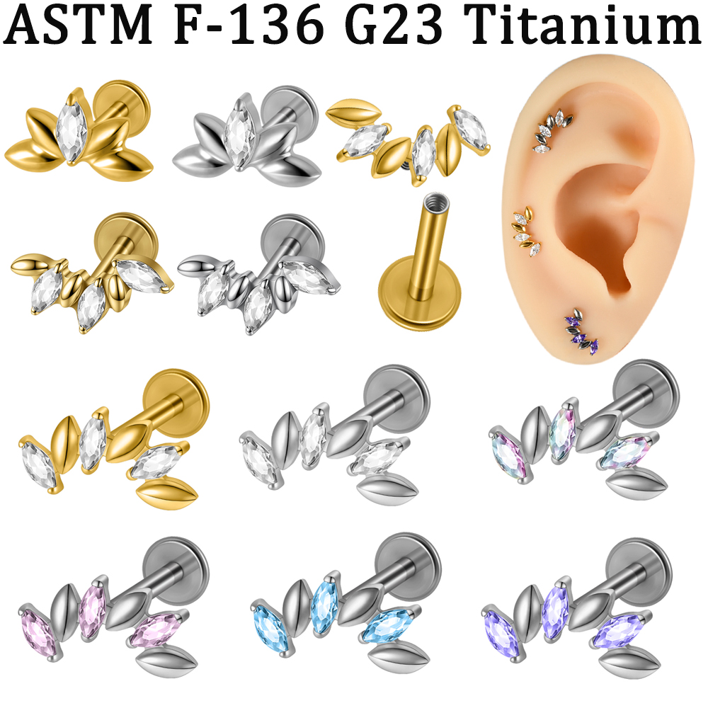 5-1PCs CZ 5/6 Marquise Lip Lab - Body Jewelry Implants のレビューと価格