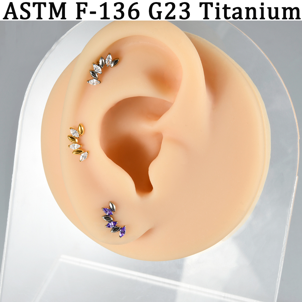 5-1PCs CZ 5/6 Marquise Lip Lab - Body Jewelry Implants のレビューと価格