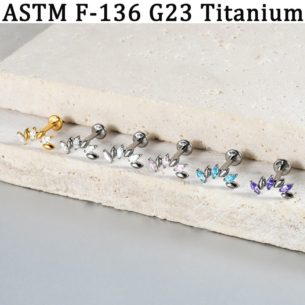 5-1PCs CZ 5/6 Marquise Lip Lab - Body Jewelry Implants のレビューと価格