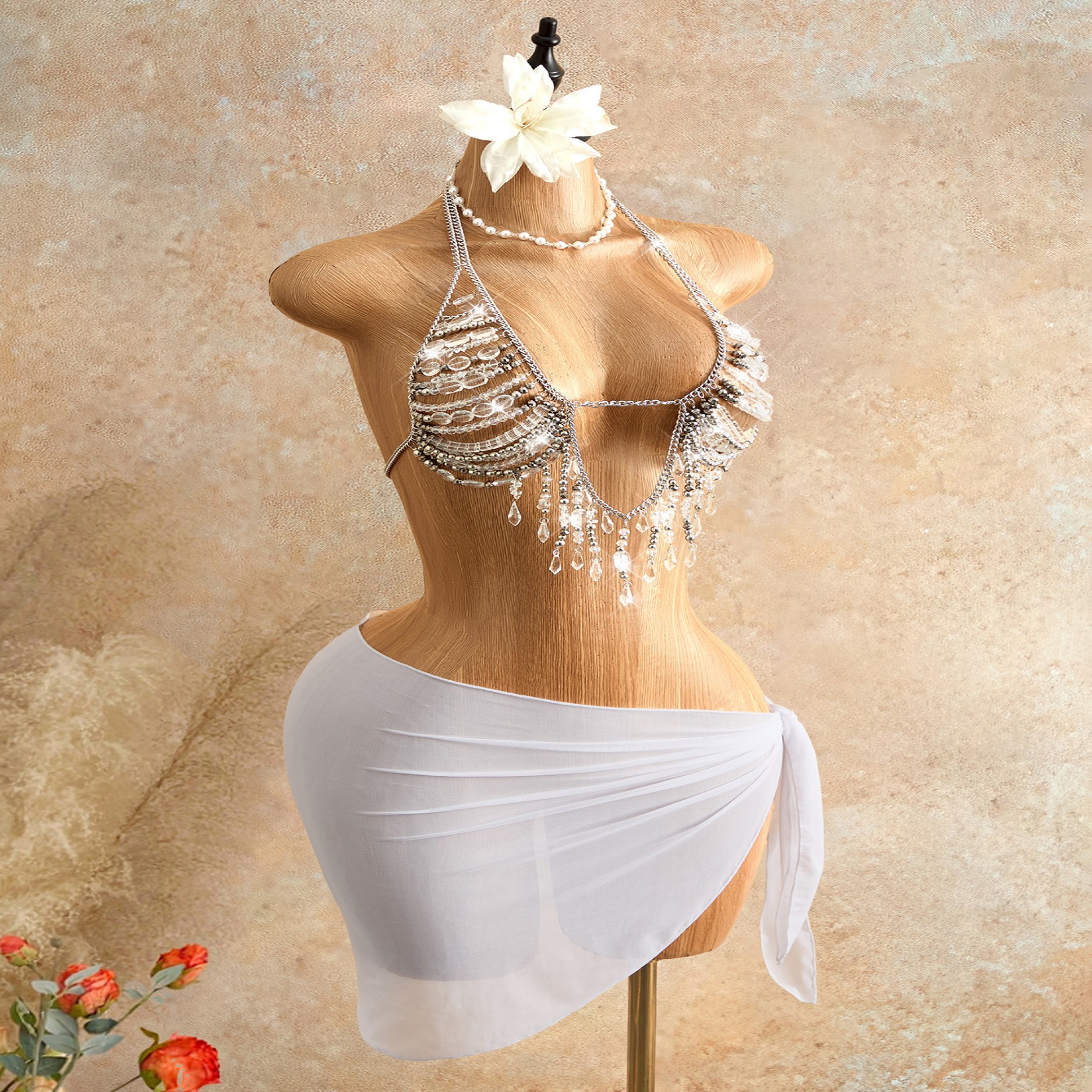 Deep-v Neck Tank Vest Tops Bea - Body Jewelry Vest のレビューと価格