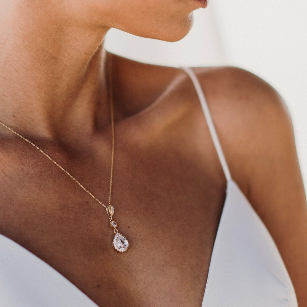 Luxury Zircon Water Drop Back  - Body Jewelry For Backless Dress のレビューと価格