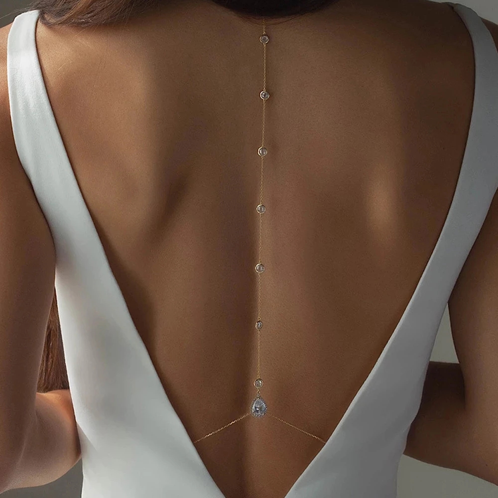 Stonefans Zircon Water Drop Cr - Body Jewelry For Backless Dress のレビューと価格