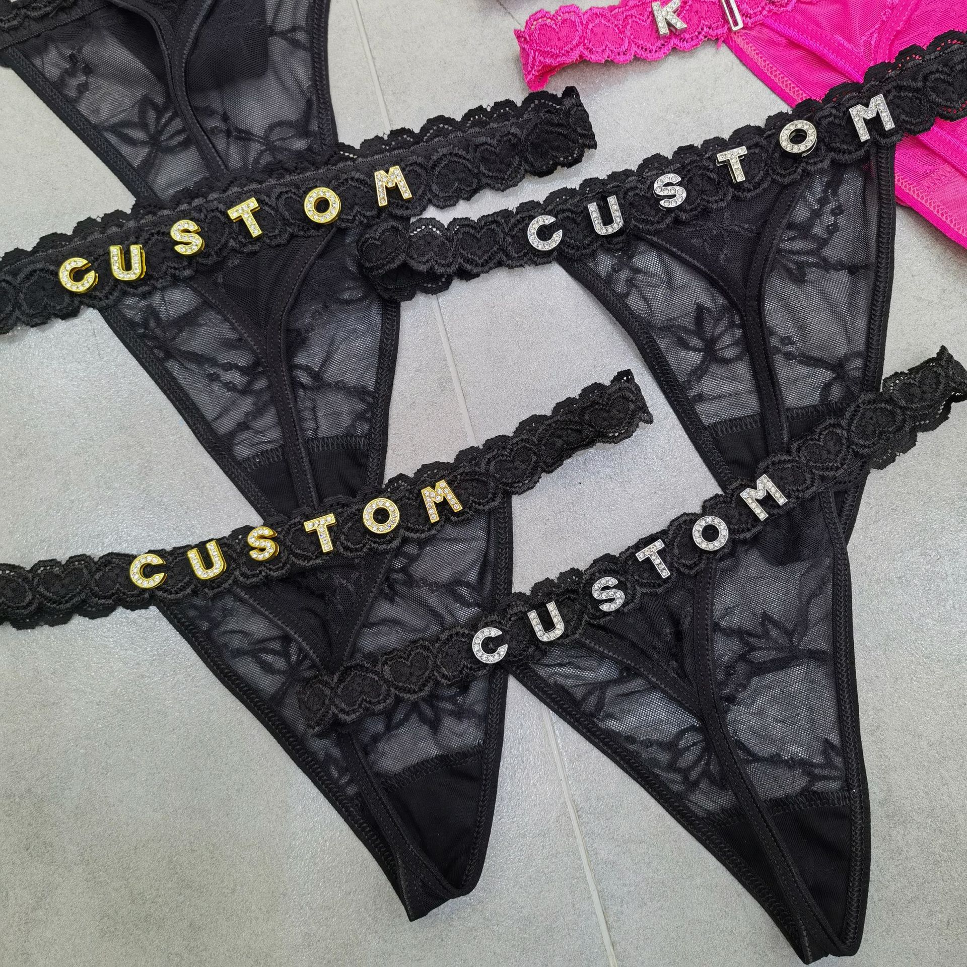Customize Thongs Crystal Name  - Body Jewelry Women のレビューと価格