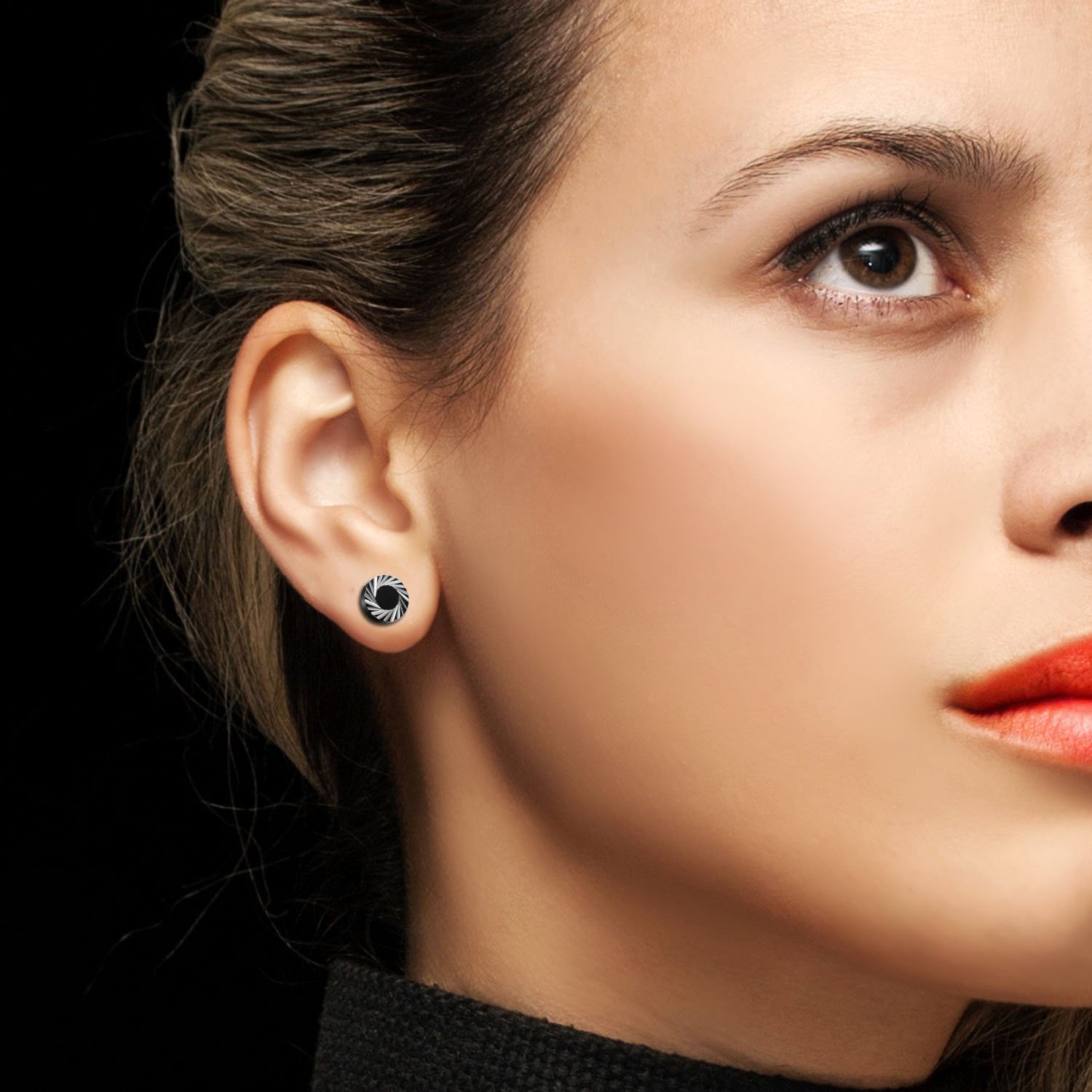 2Pcs/6Pcs Black Stainless Stee - Body Jewelry Ear Plugs のレビューと価格