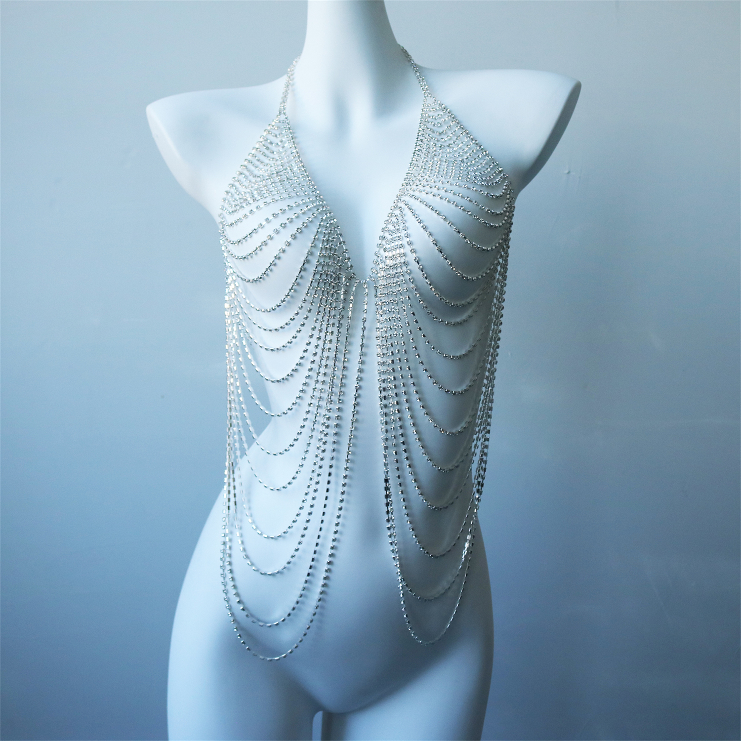 Women's Multi-Layer Chest Chai - Body Jewelry Harness のレビューと価格