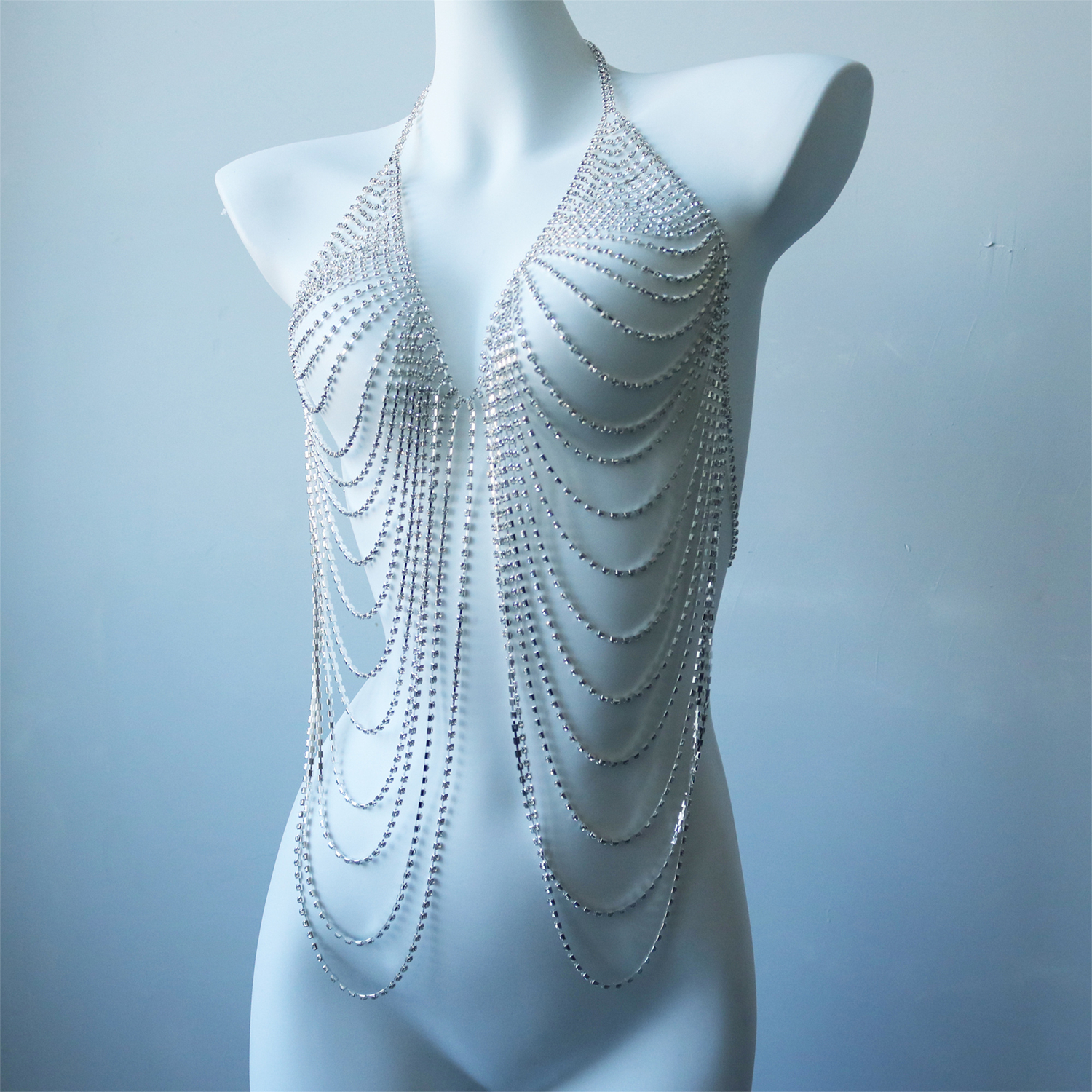 Women's Multi-Layer Chest Chai - Body Jewelry Harness のレビューと価格