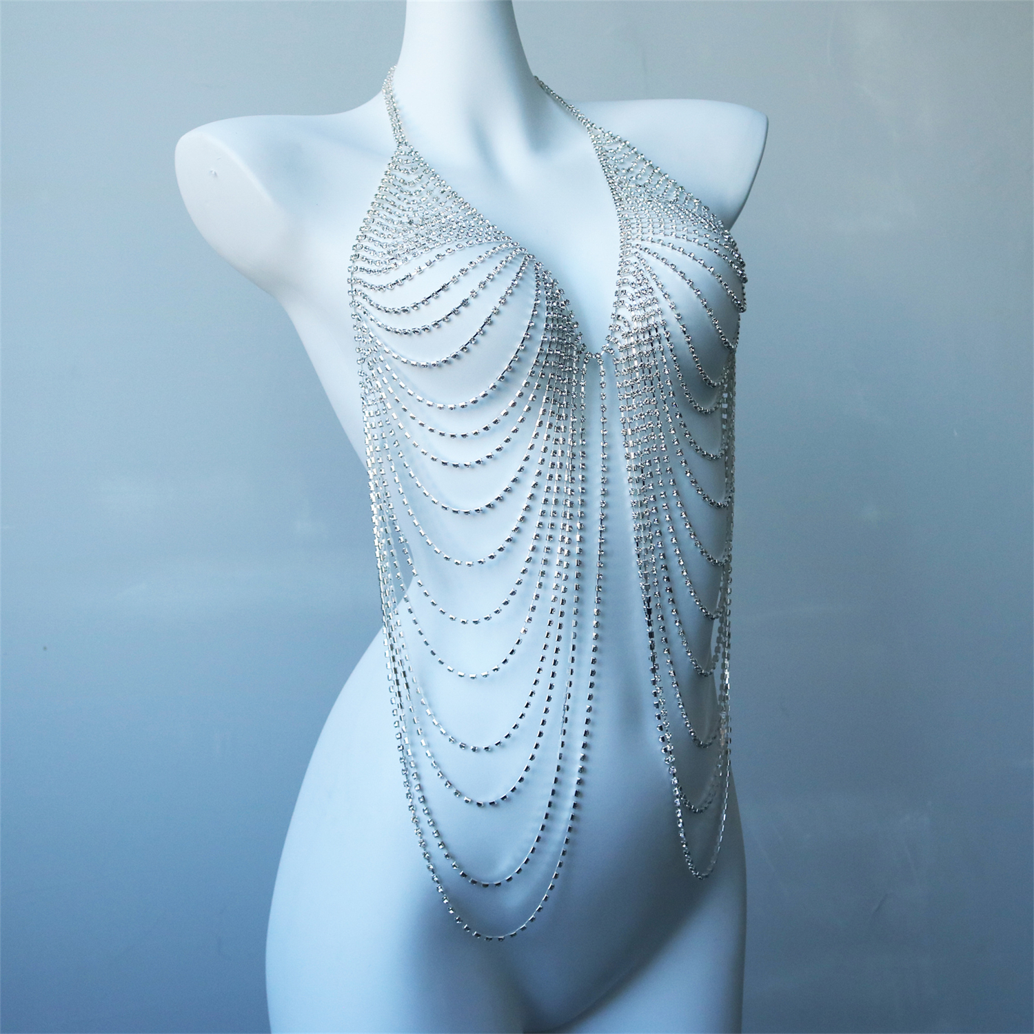 Women's Multi-Layer Chest Chai - Body Jewelry Harness のレビューと価格