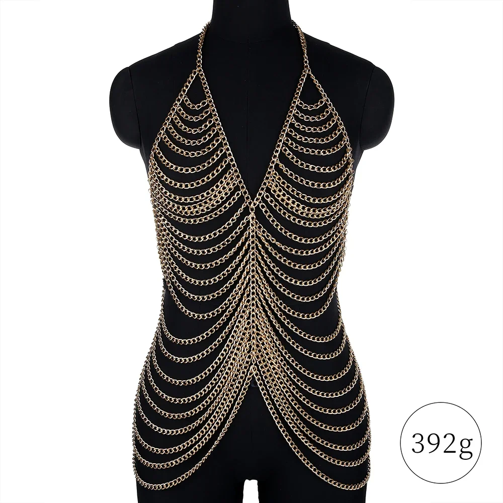 Sexy Metal Body Chain Dress Fo - Body Jewelry For Backless Dress のレビューと価格