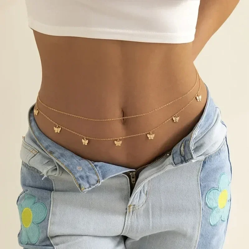 New Charm Sexy Double Layer Bu - Body Jewelry Women のレビューと価格