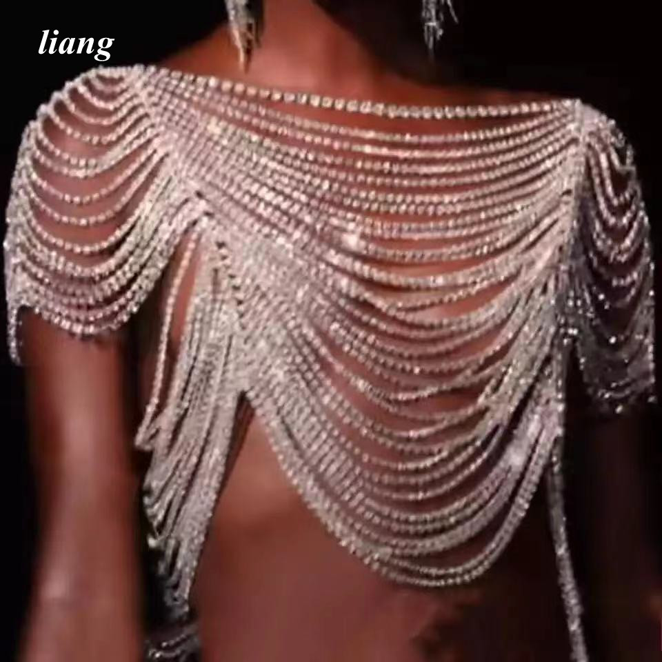 Sexy Body Chain Bikini Vest br - Body Jewelry Vest のレビューと価格