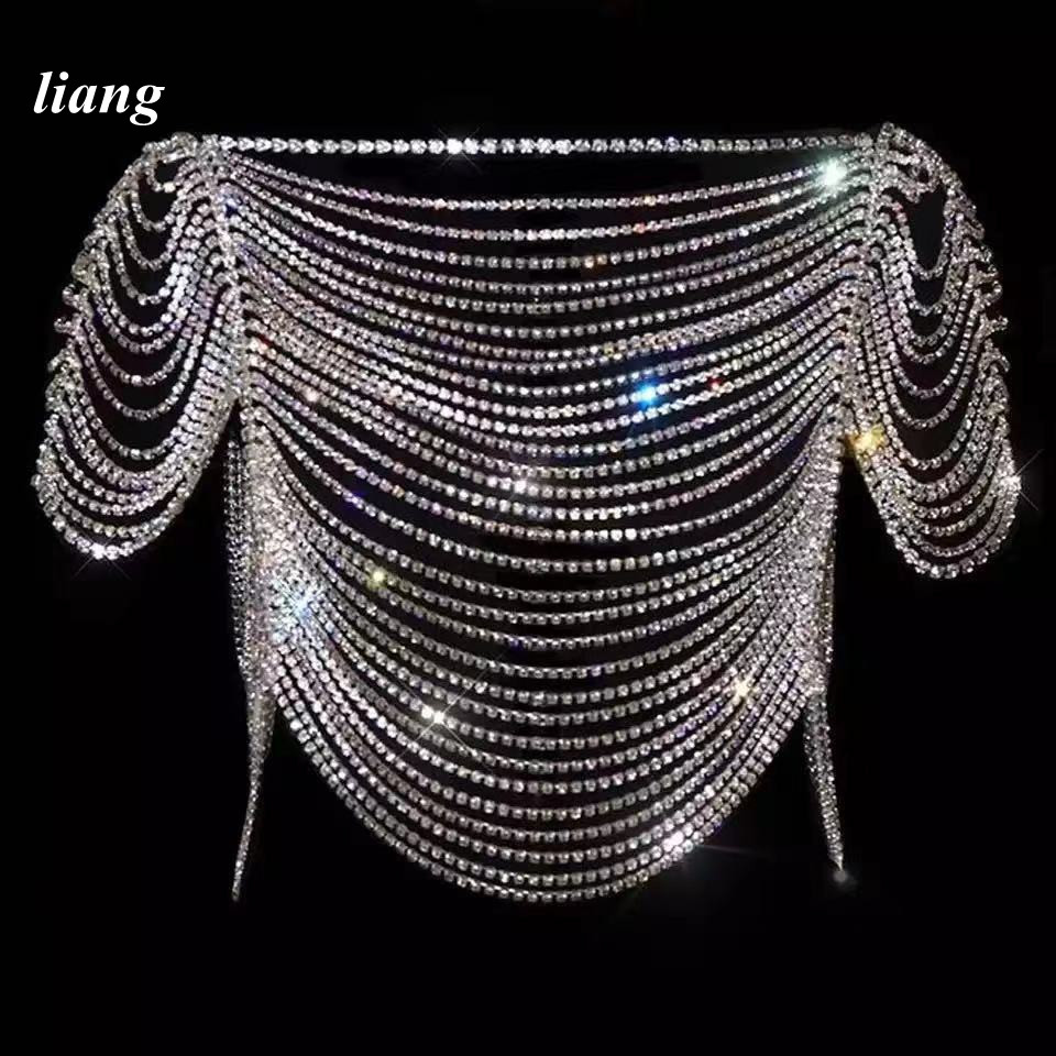 Sexy Body Chain Bikini Vest br - Body Jewelry Vest のレビューと価格