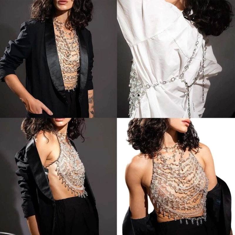 Handmade Beaded Vest Clear Cry - Body Jewelry Vest のレビューと価格