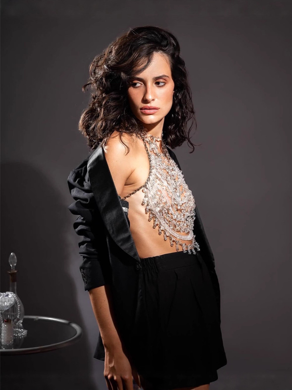 Handmade Beaded Vest Clear Cry - Body Jewelry Vest のレビューと価格