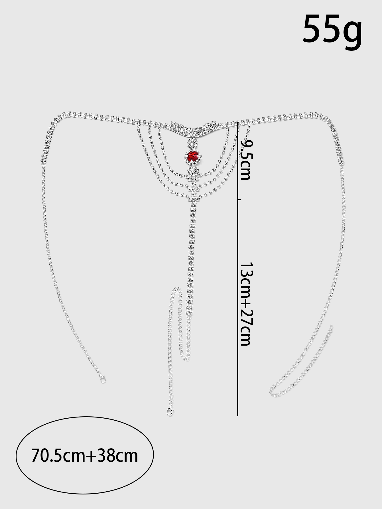 Crystal Rhinestone Body Chain  - Body Jewelry Women のレビューと価格