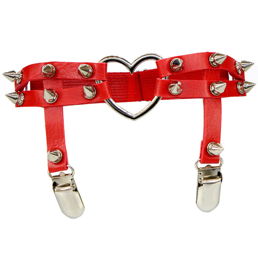 1Pcs Women Punk Goth Heart PU  - Body Jewelry Rings のレビューと価格
