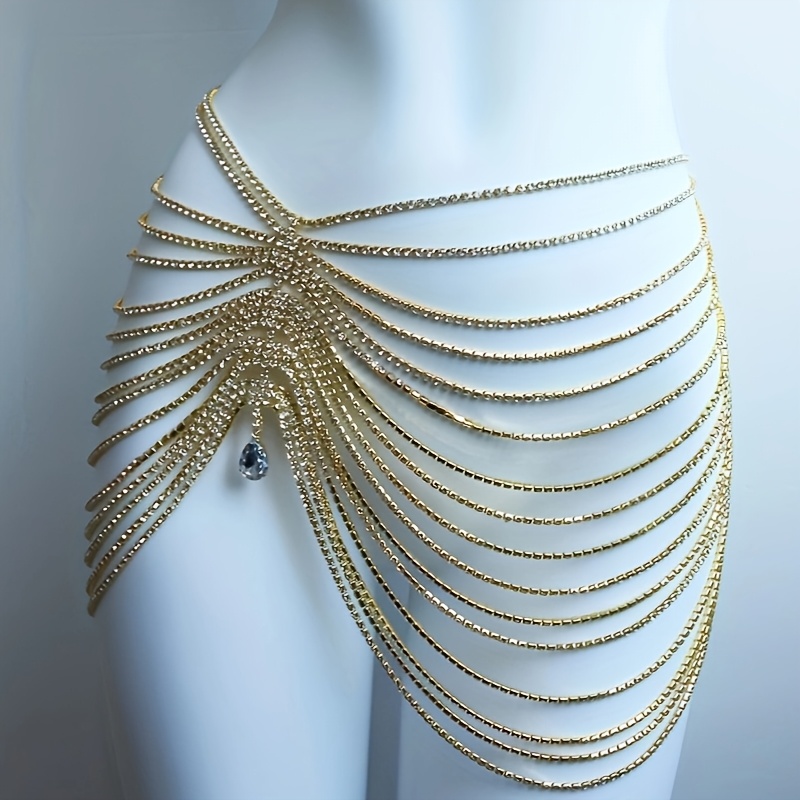 1PCS Sexy Shiny Tassel Crystal - Body Jewelry Luxury のレビューと価格