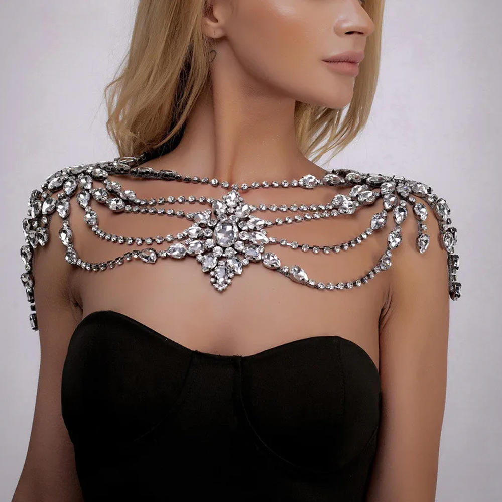 Boho Crystal Bridal Shoulder C - Body Jewelry Luxury のレビューと価格