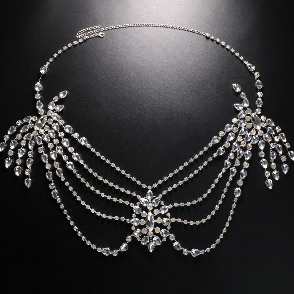 Boho Crystal Bridal Shoulder C - Body Jewelry Luxury のレビューと価格
