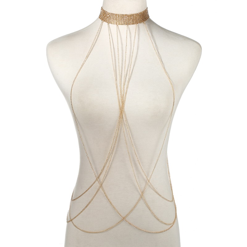 Gold Color Body Chain Women  R - Body Jewelry Luxury のレビューと価格