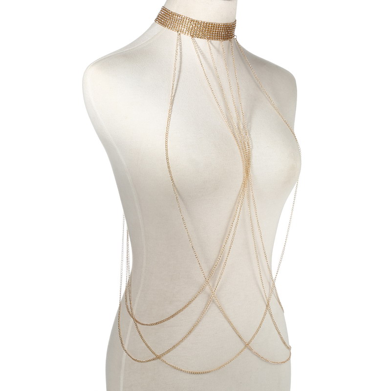 Gold Color Body Chain Women  R - Body Jewelry Luxury のレビューと価格