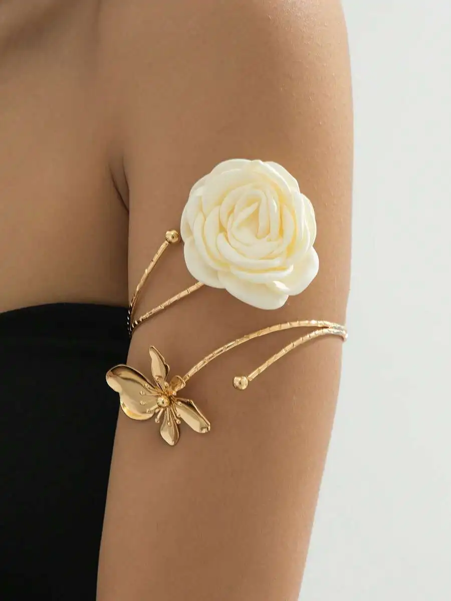 Floral Pearl Necklace Earring  - Body Jewelry Rings のレビューと価格