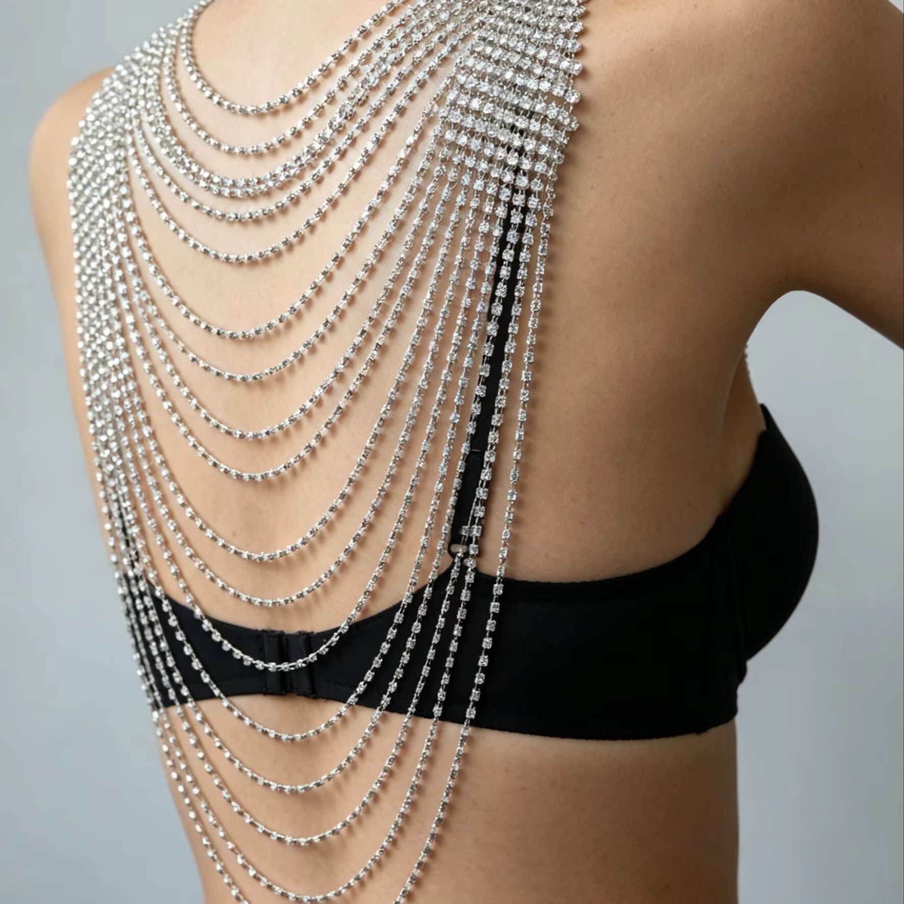 Stylish Multi-Layer Body Chain - Body Jewelry Back のレビューと価格