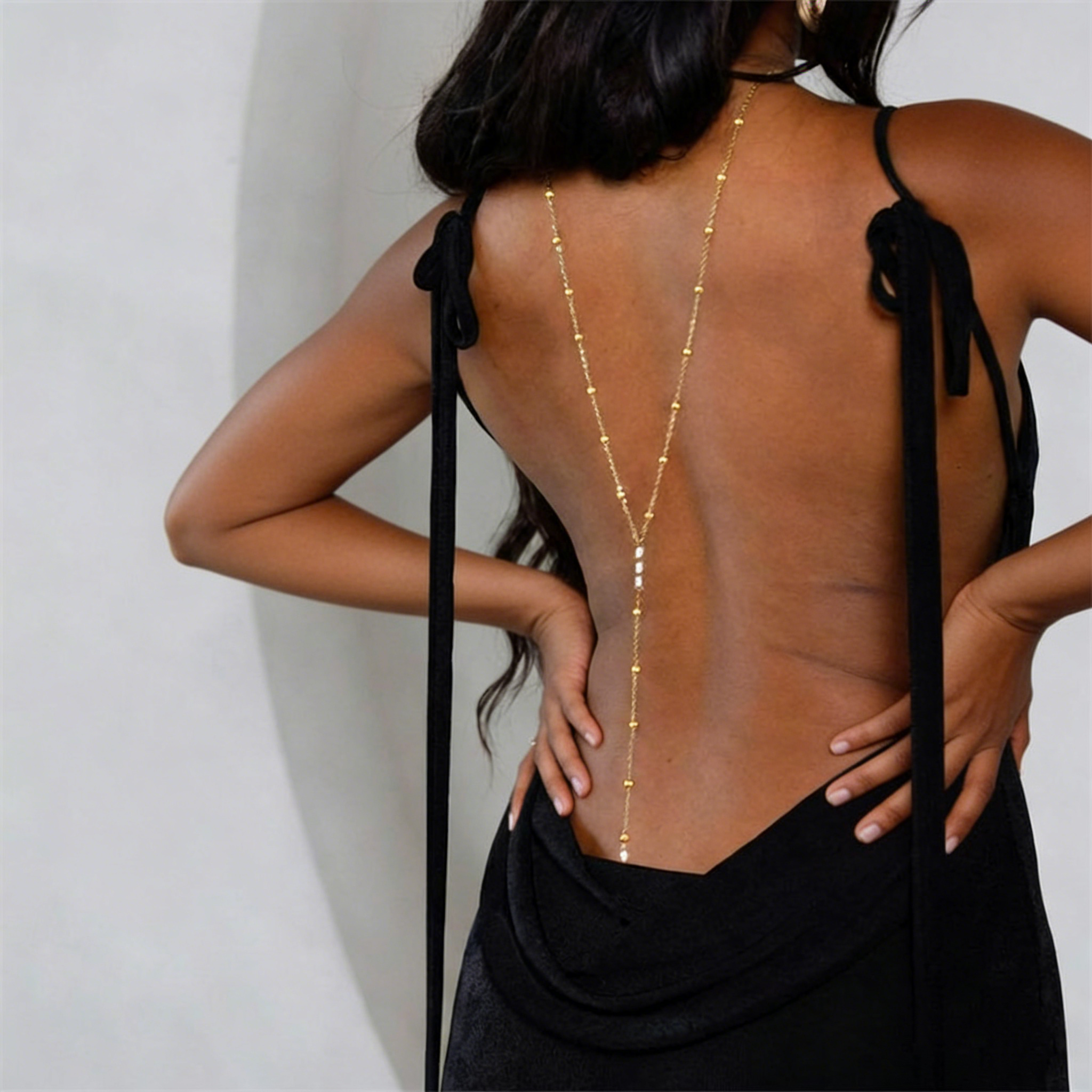 Retro Long Link Chain Women's  - Body Jewelry Back のレビューと価格