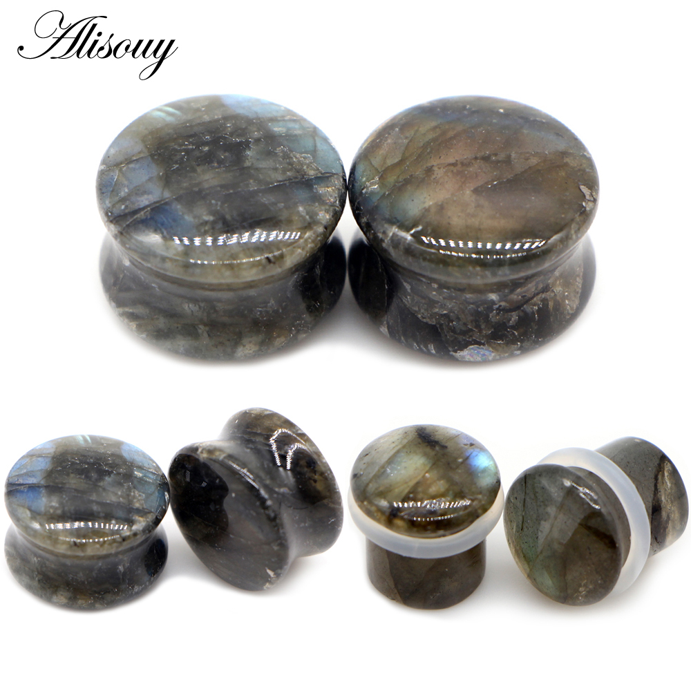 Alisouy 2pcs Labradorite Glow  - Body Jewelry Ear Plugs のレビューと価格
