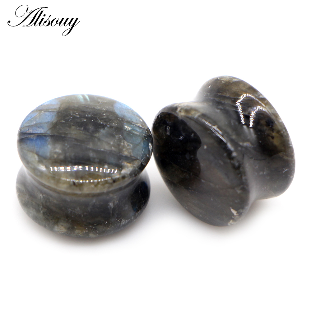 Alisouy 2pcs Labradorite Glow  - Body Jewelry Ear Plugs のレビューと価格
