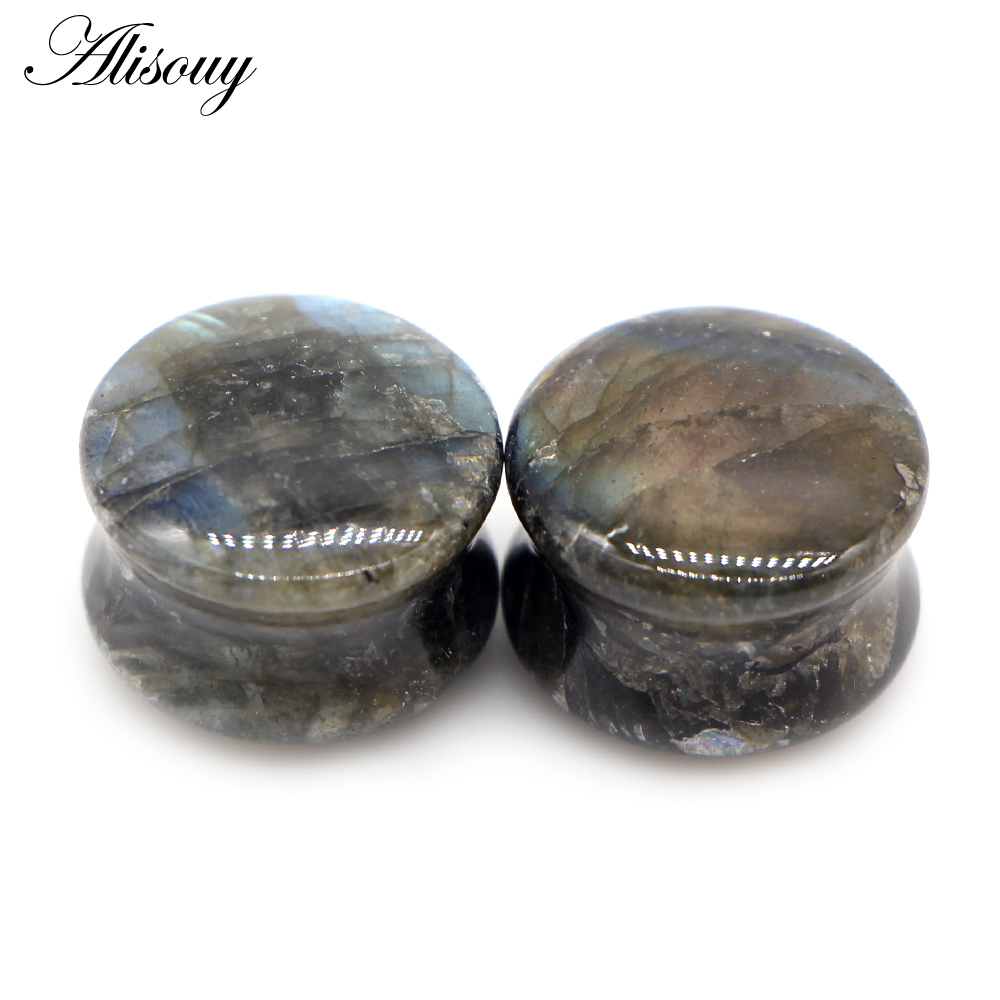 Alisouy 2pcs Labradorite Glow  - Body Jewelry Ear Plugs のレビューと価格