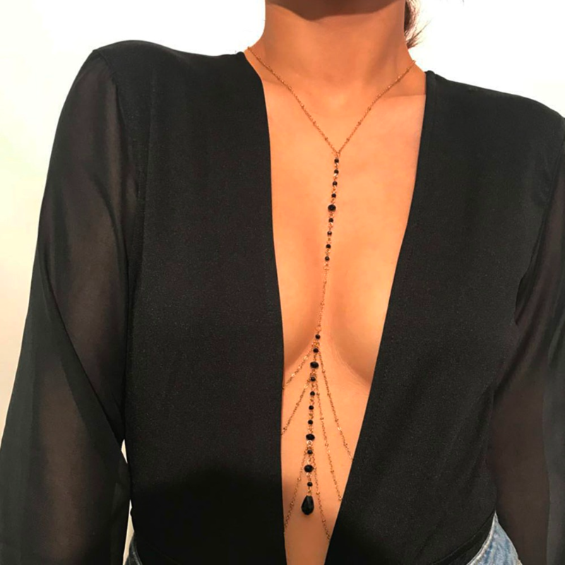 Sexy Multilayer Tassel Bead Be - Body Jewelry Gold のレビューと価格