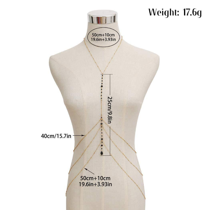 Sexy Multilayer Tassel Bead Be - Body Jewelry Gold のレビューと価格