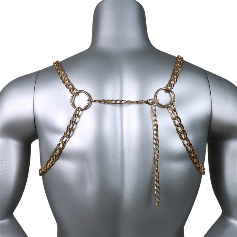 Men's Sexy Metal Body Chest Ch - Body Jewelry Harness のレビューと価格
