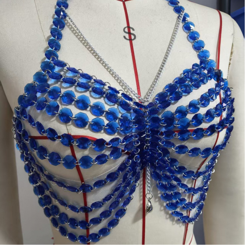 Women Body Chest Chain Fashion - Body Jewelry Vest のレビューと価格
