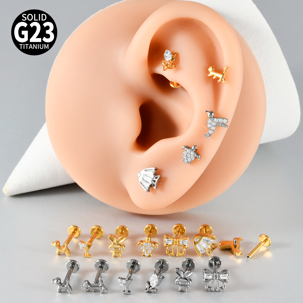 1PCTitanium Animal Flat Back c - Body Jewelry Etc のレビューと価格