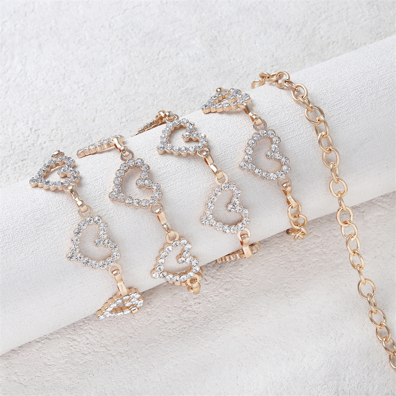 Fashion Rhinestone Heart Waist - Body Jewelry Women のレビューと価格