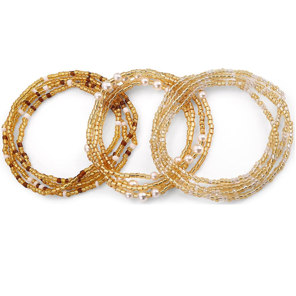 Waist Beads for Women Belly Be - Body Jewelry Gold のレビューと価格