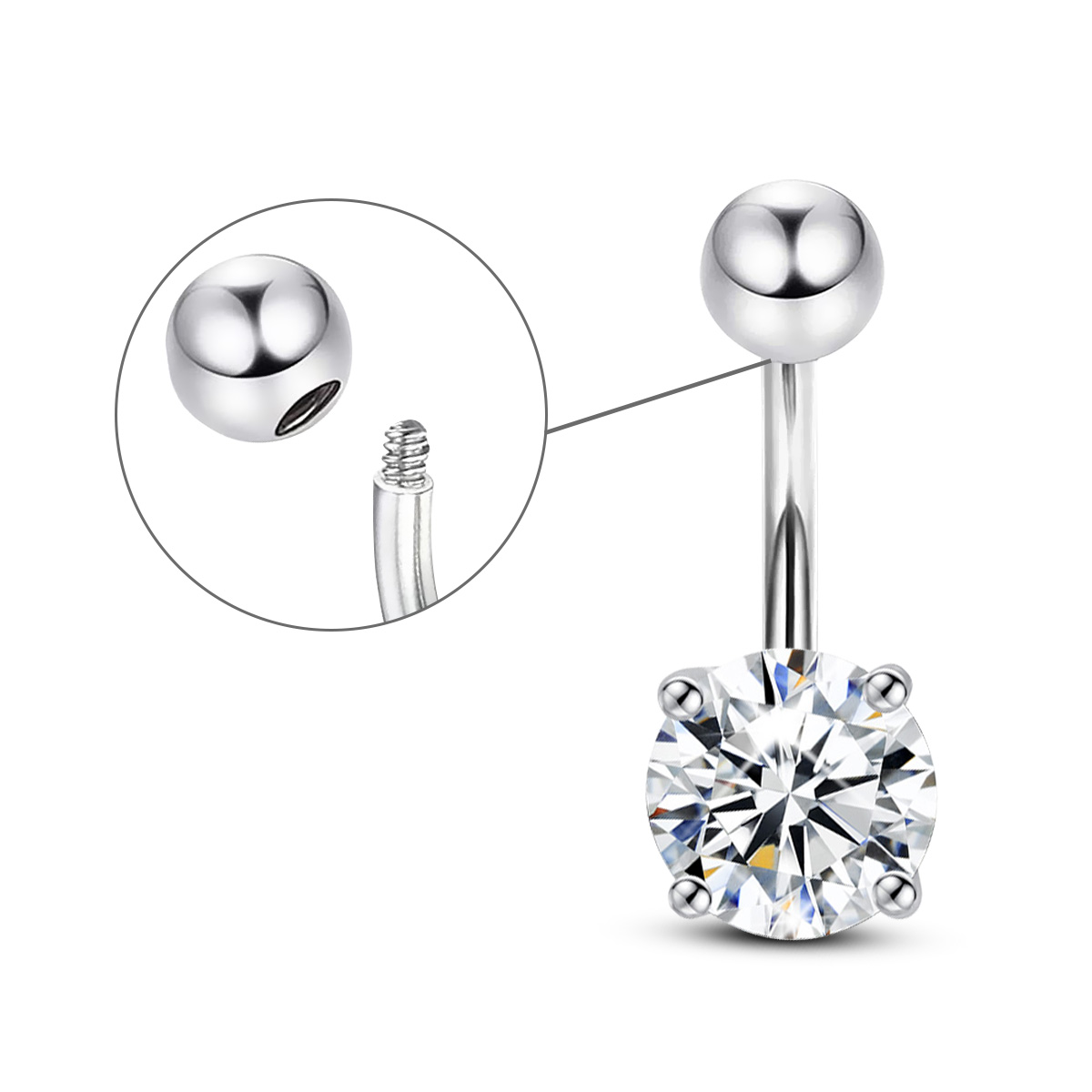 Szjinao 0.3ct To 3ct Moissanit - Body Jewelry On Sale のレビューと価格