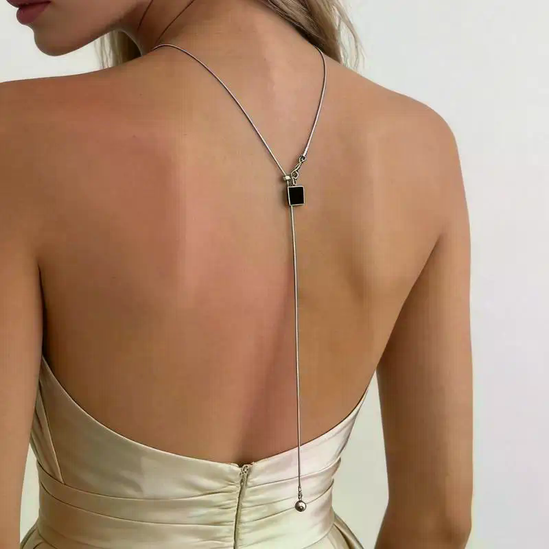 Sparkly Pearl Back Chain Neckl - Body Jewelry For Backless Dress のレビューと価格