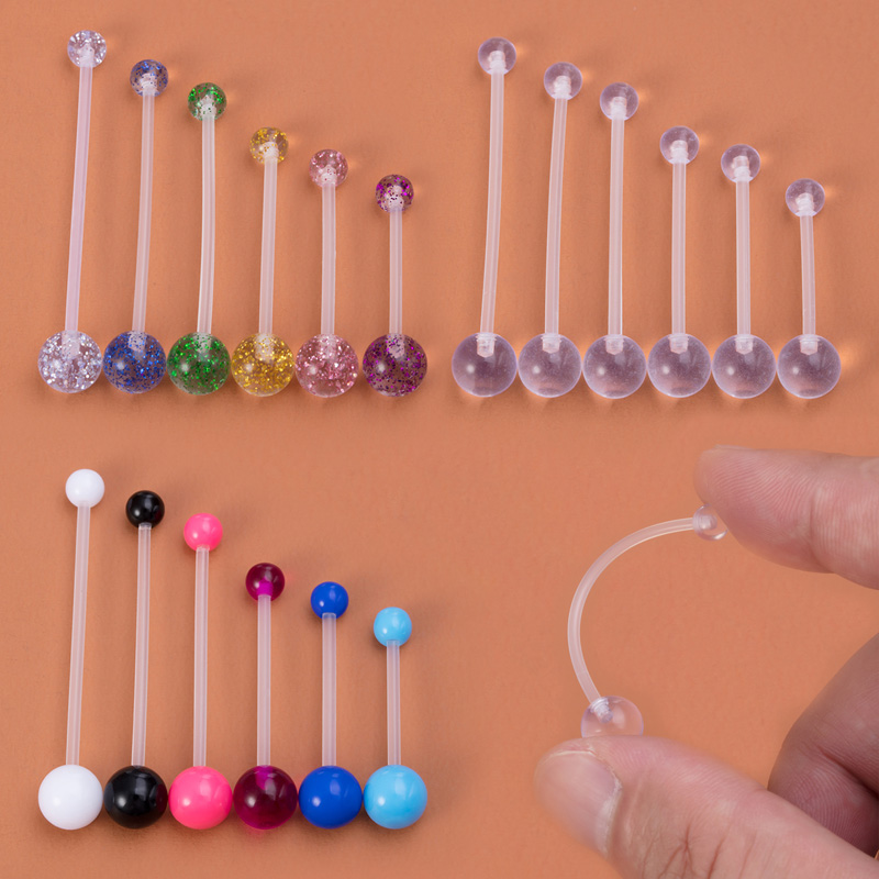 6pcs Flexible Navel Piercing A - Body Jewelry Implants のレビューと価格
