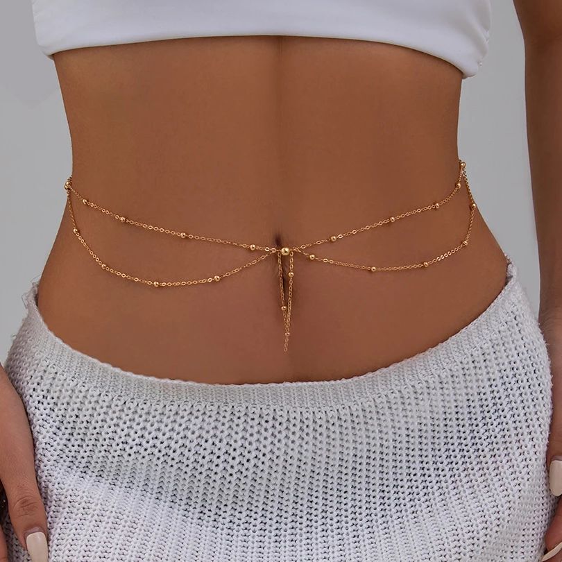 KunJoe Multilayer Gold Color T - Body Jewelry Gold のレビューと価格