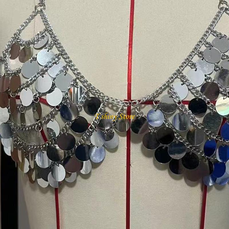 N58F Festive Sequins Vest Top  - Body Jewelry Vest のレビューと価格