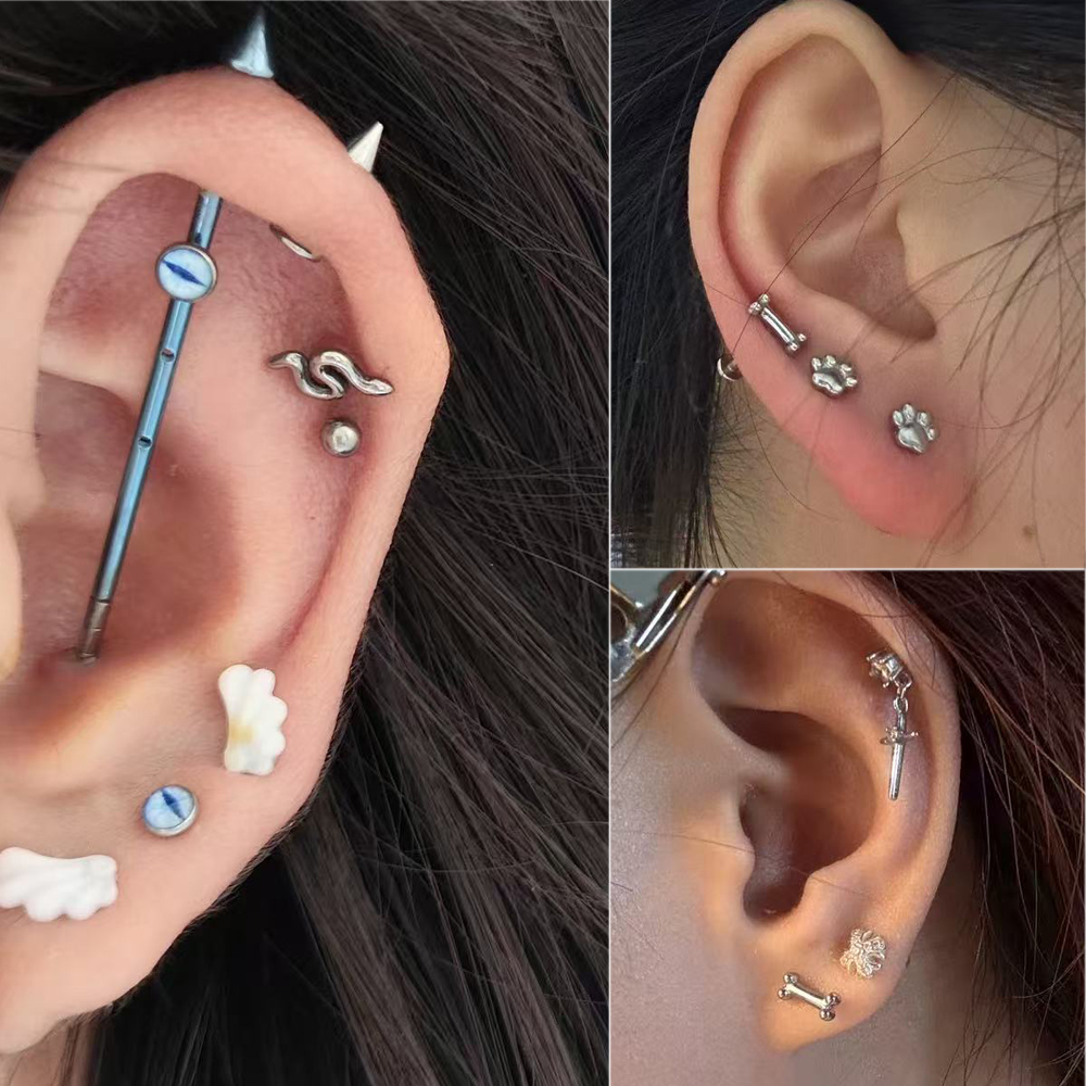 2/1Pcs G23 Solid Titanium Thre - Body Jewelry Etc のレビューと価格